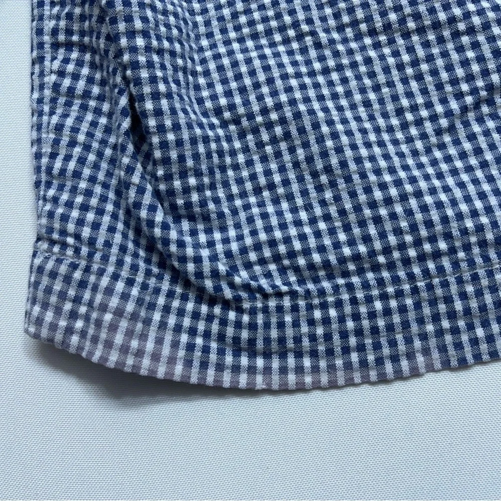 Peter Millar Seersucker Shorts Mens Size 34 Blue Checked 8.5” Inseam        READ